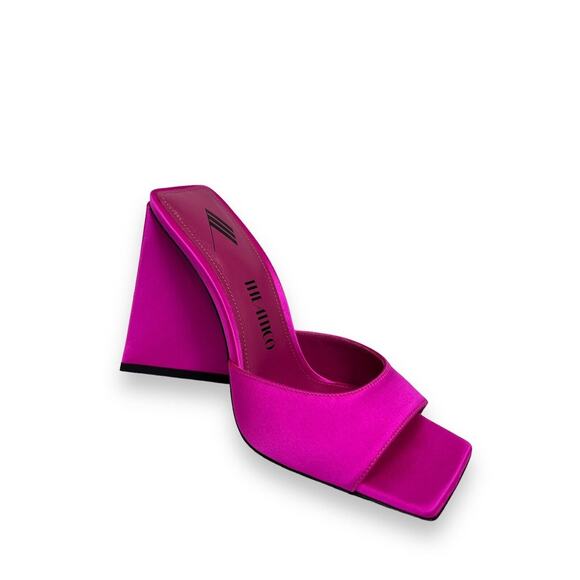 THE ATTICO Fuchsia Satin DEVON 115mm Mules Pumps Sandals Size EU 36 US 6 - Picture 2 of 8